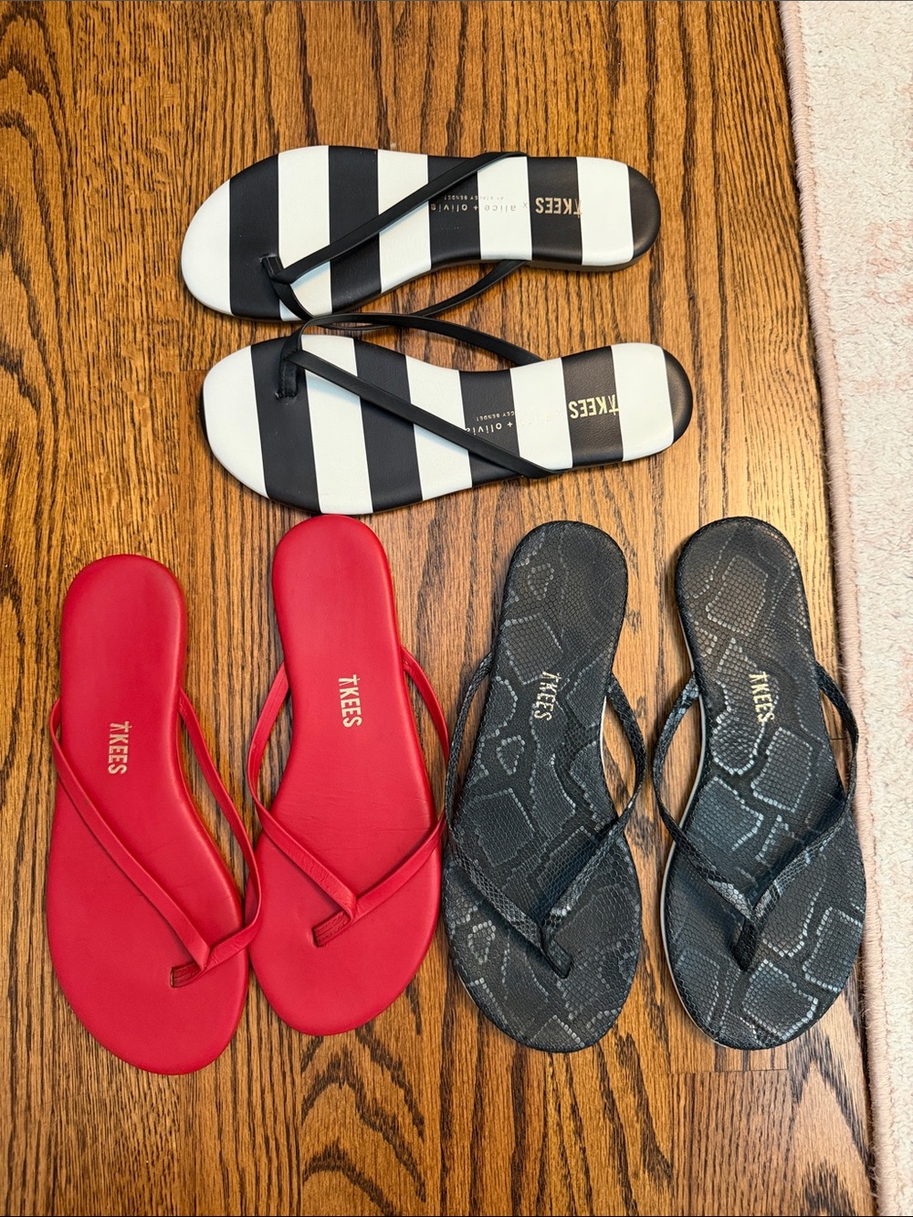 TKEES Red Flip Flop Sandals